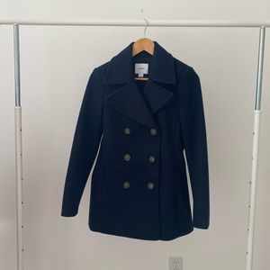Navy blue pea coat